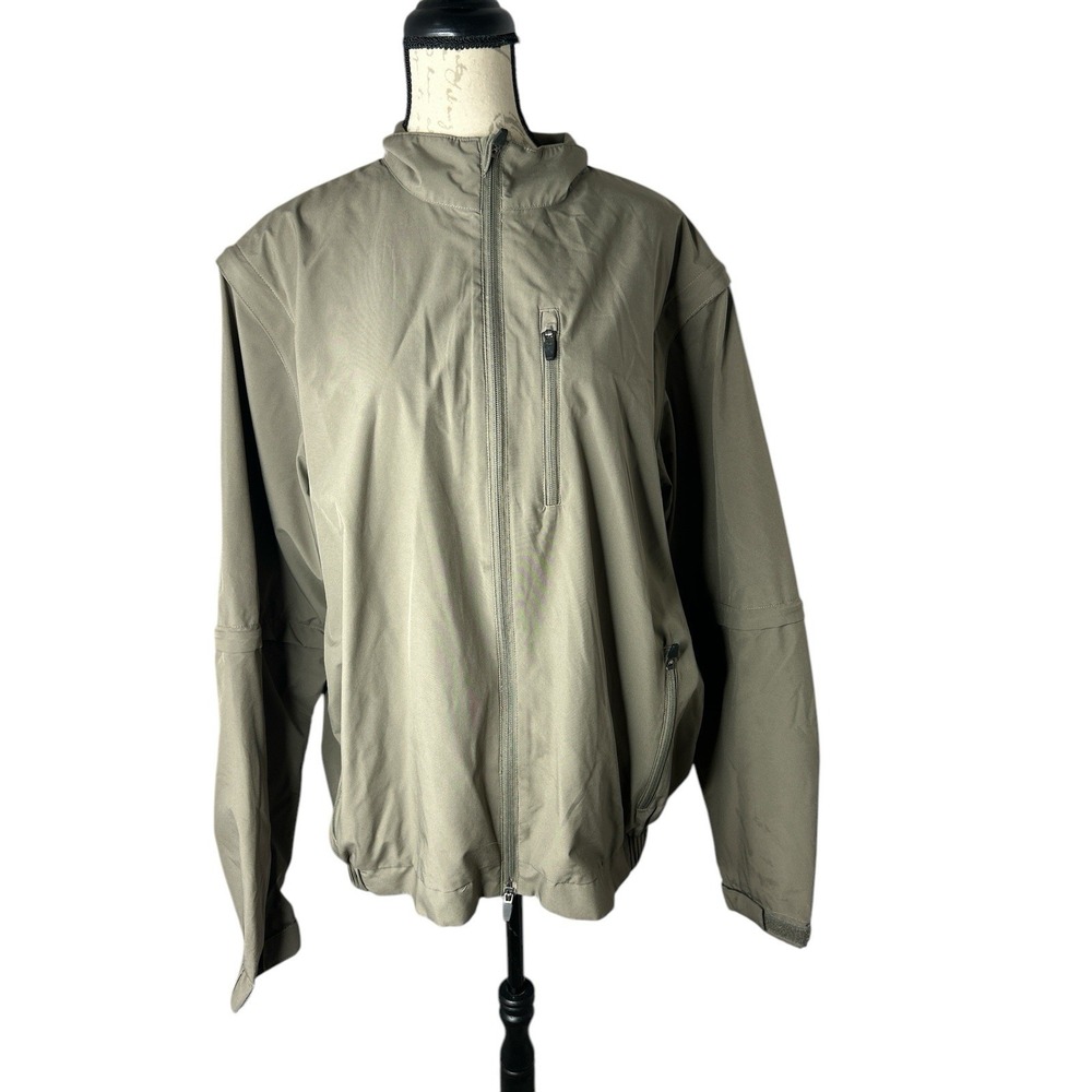 Walter Hagen Zip Jacket Mens L 3-1 Convertible Golf Performance Grayish